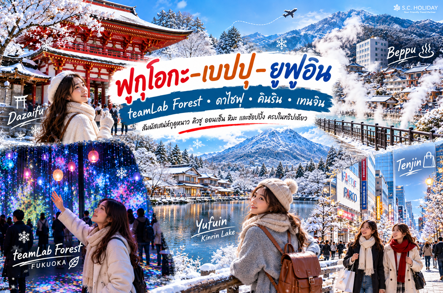 เที่ยวฟุกุโอกะหน้าหนาว 2026–2027 | Yufuin Beppu Nagasaki Snow