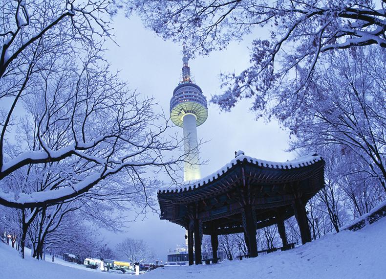 N Seoul Tower หน้าหนาว เที่ยวโซลเกาหลี