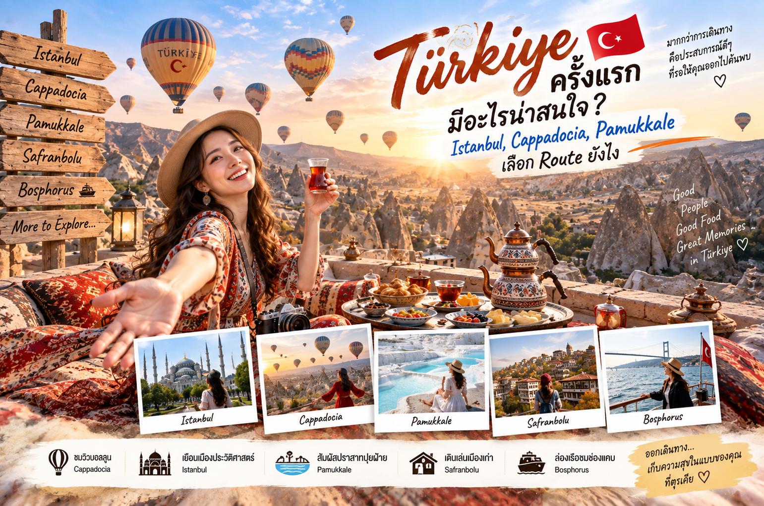 ตุรเคียครั้งแรก มีอะไรน่าสนใจ? Istanbul, Cappadocia, Pamukkale เลือก Route ยังไง